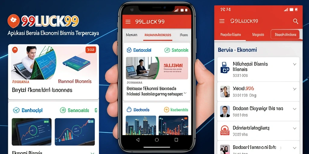 Tampilan antarmuka aplikasi 99LUCK99 dengan informasi ekonomi terbaru.