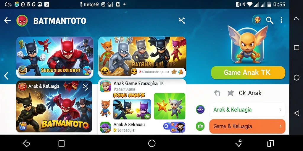 Tampilan antarmuka menarik dari aplikasi Game Anak TK.