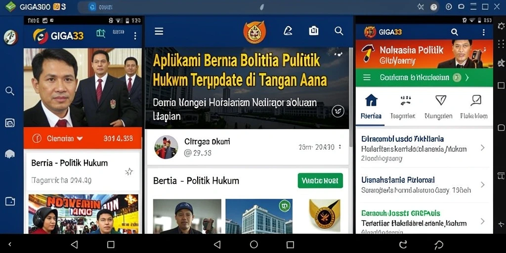 Antarmuka GIGA33 dengan berita politik dan hukum terkini