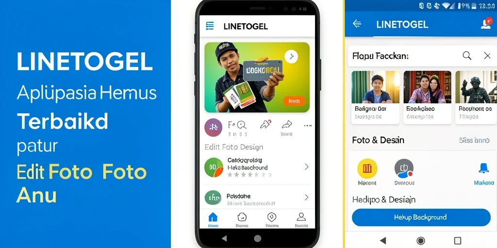 Tampilan antarmuka pengguna LINETOGEL yang ramah dan mudah dipahami.