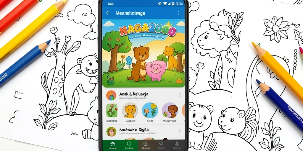 Antarmuka menarik NAGA2000 untuk mewarnai digital.
