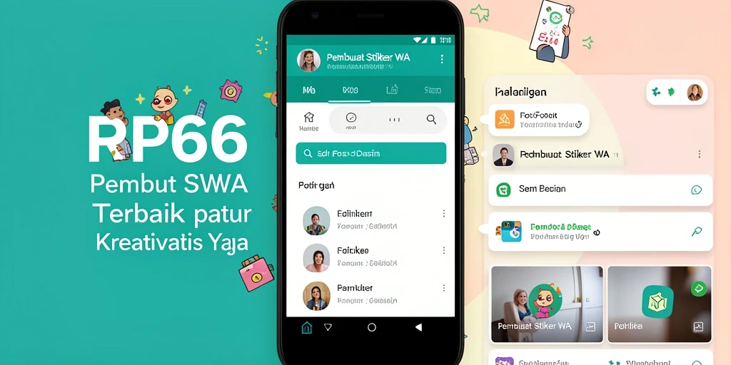 Antarmuka RP66 untuk pembuatan stiker WA yang mudah dan menarik.