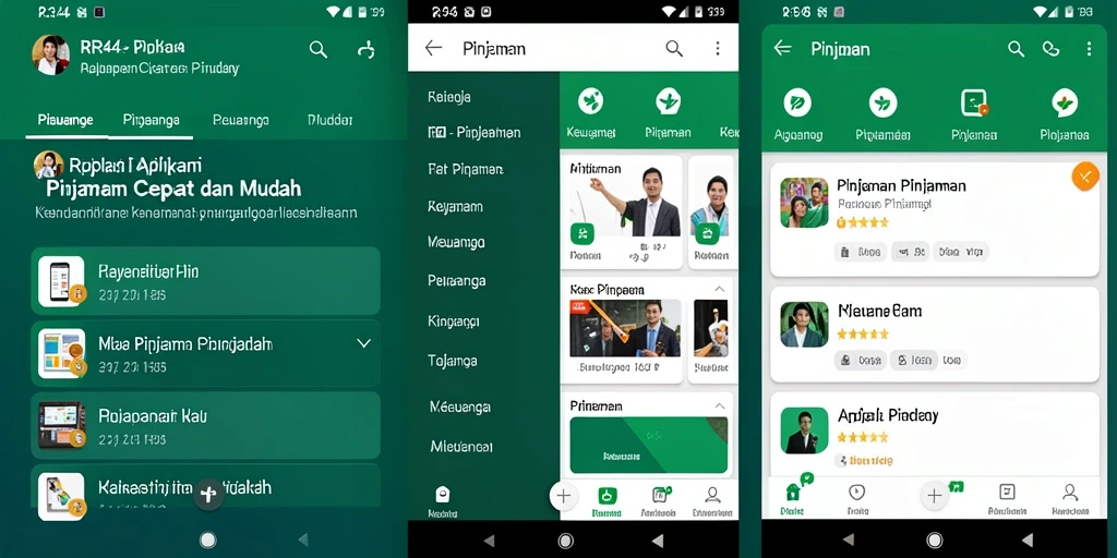 Tampilan antarmuka pengguna aplikasi Pinjaman RR44 yang modern dan intuitif.