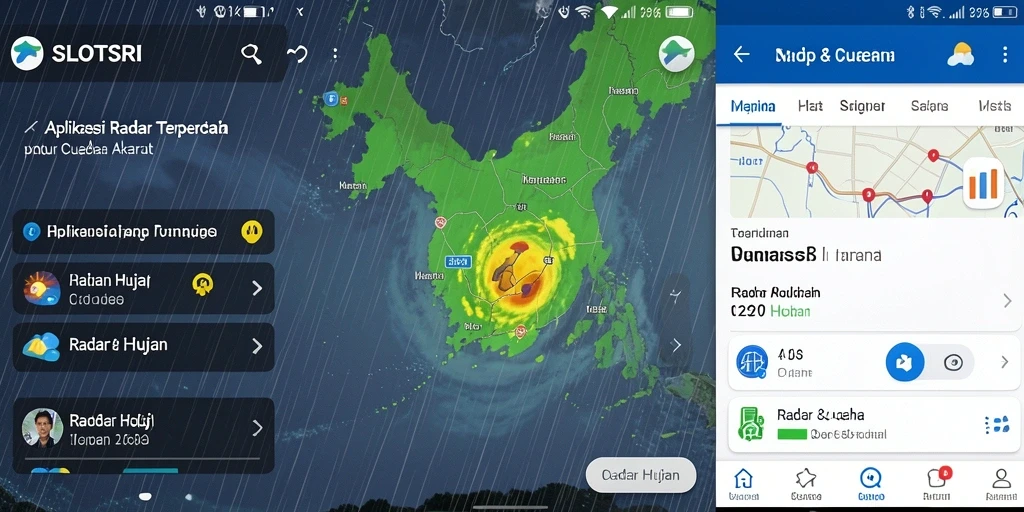 Antarmuka SLOTSRI yang menampilkan kondisi radar hujan secara real-time.